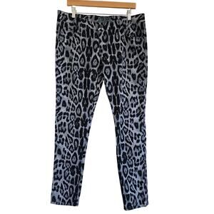 Tripp NYC Womens Leopard Skinny Stretch Pants Size 15/ 32 inch Y2K Emo Grunge
